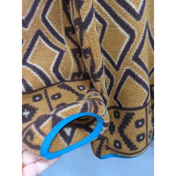 Patagonia Men's Synchilla Brown Aztec Fleece Snap T Pullover Size S - Picture 5 of 6